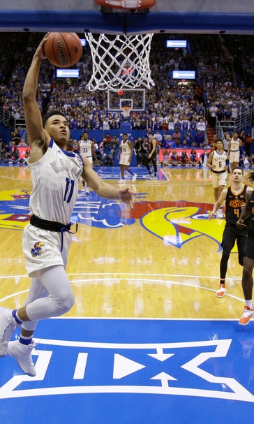 Lawson, Agbaji lift No. 13 Kansas past Oklahoma State, 84-72